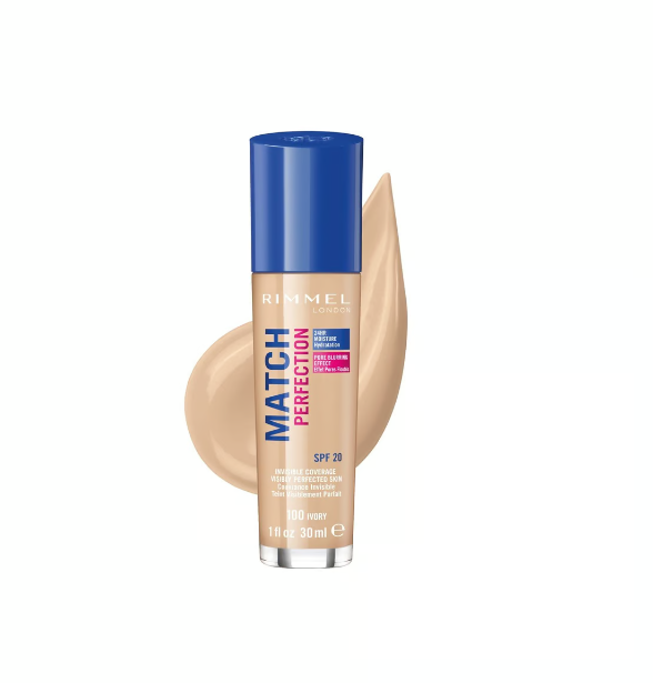 Rimmel Match Perfection Invisible Cover Liquid Foundation 30ml - Khayest