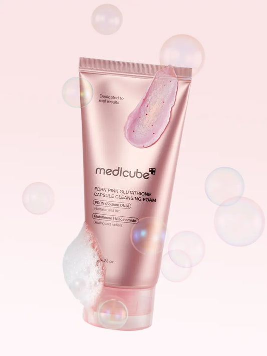 medicube pdrn pink glutathione capsule cleansing foam 120g - Khayest