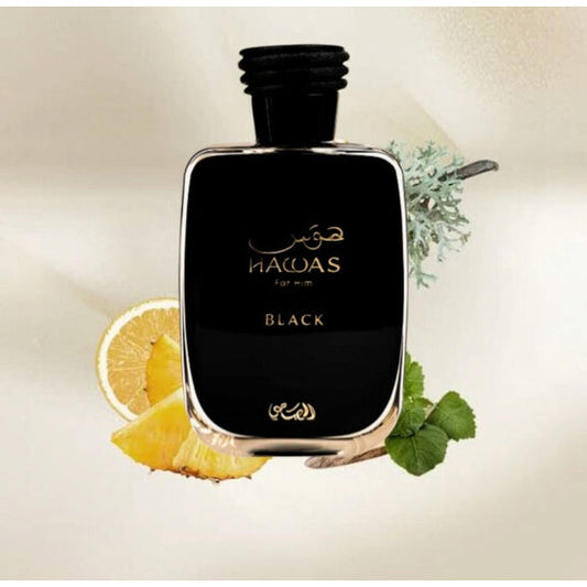 Hawas Black By Rasasi EDP Perfume for Men 100ml - Khayest