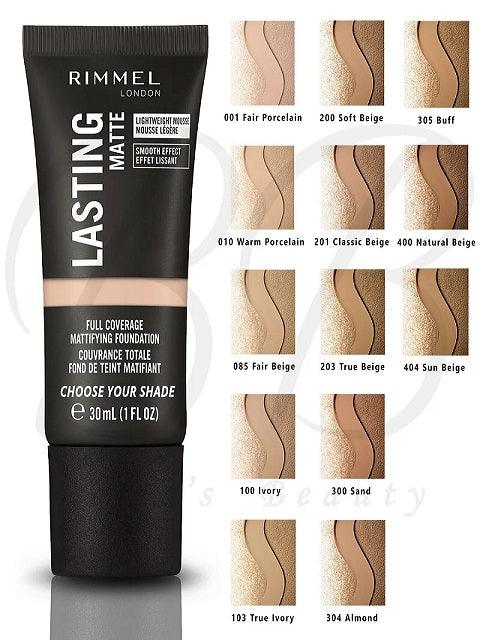 Rimmel London Lasting Finish Full Coverage Matte Foundation 30ml - Khayest