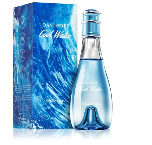 Davidoff Cool Water Oceanic Edition 100ml/3.3oz Eau De Toilettte Mens Spray NEW - Khayest