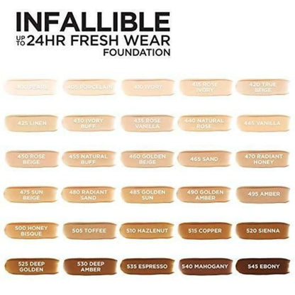 L'Oreal Paris Infallible Up to 24Hour Fresh Wear Lightweight Foundation