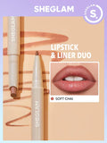 SHEGLAM 2 in 1 Glam Lipstick and Liner Duo