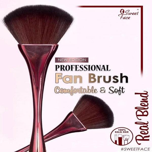 Sweet Face Professional Soft & Comfort Fan Brush  Real Blend - Khayest