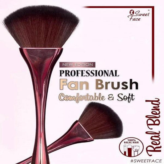 Sweet Face Professional Soft & Comfort Fan Brush  Real Blend - Khayest
