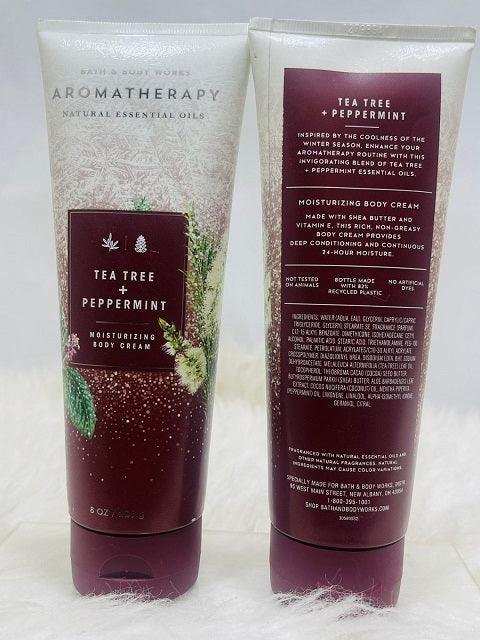 Tea Tree + Peppermint Moisturizing Body Cream By Bath & Body Works 226g - Khayest