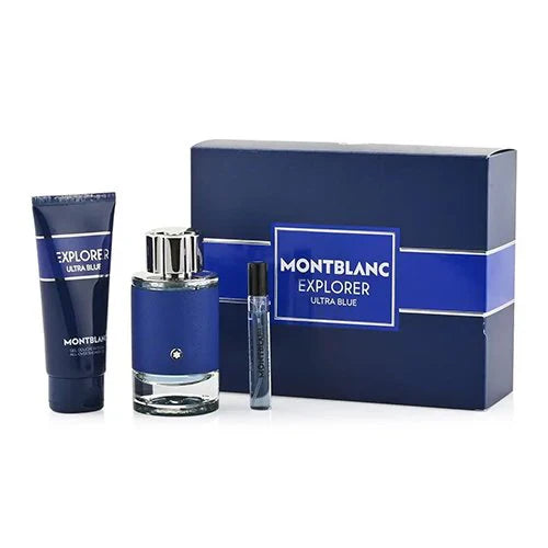 Montblanc Explorer Ultra Blue for Men 3pcs Gift Set - Khayest