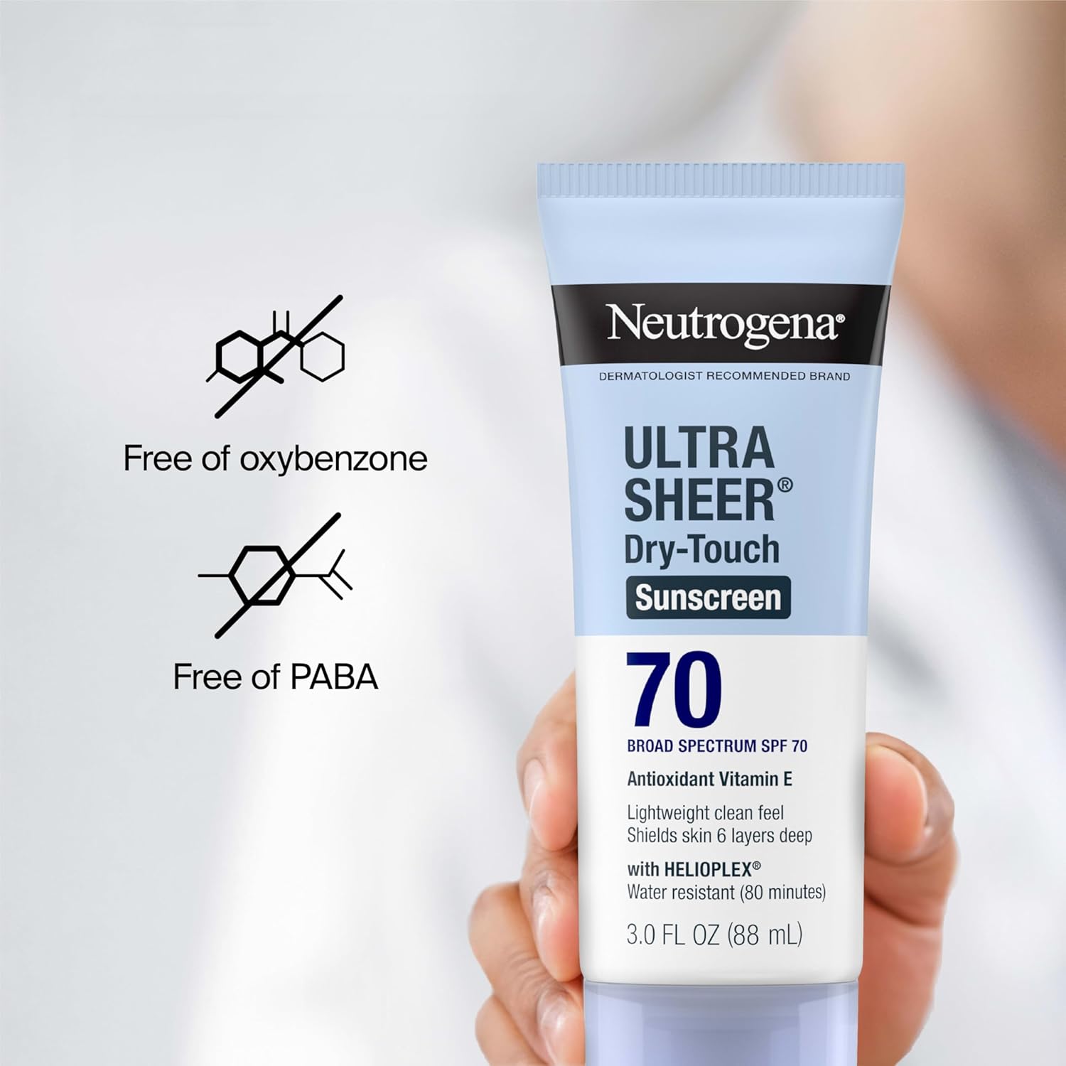 Neutrogena Ultra Sheer Dry Touch SPF 70 Suncreen 88Ml - Khayest