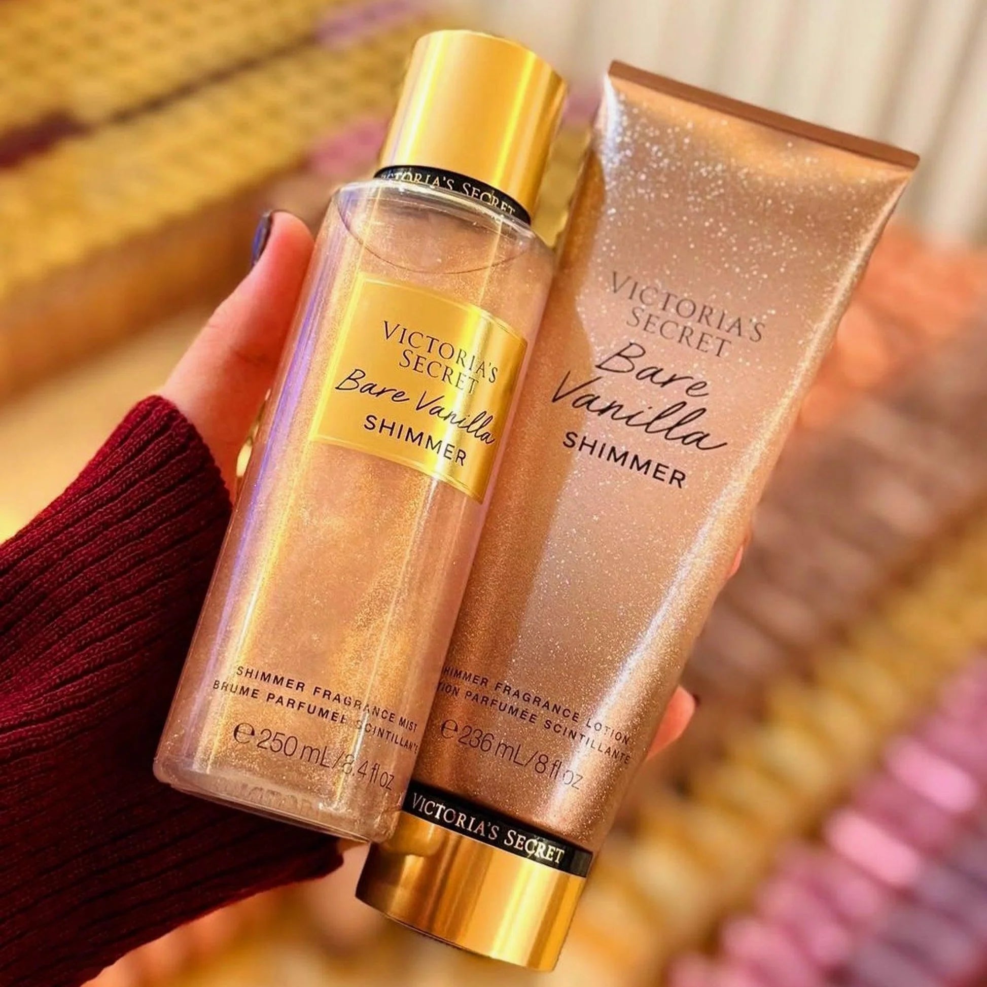 Victoria,s Secret Bare Vanilla Shimmer Sol Fragrance Mist For Women 250Ml - Khayest