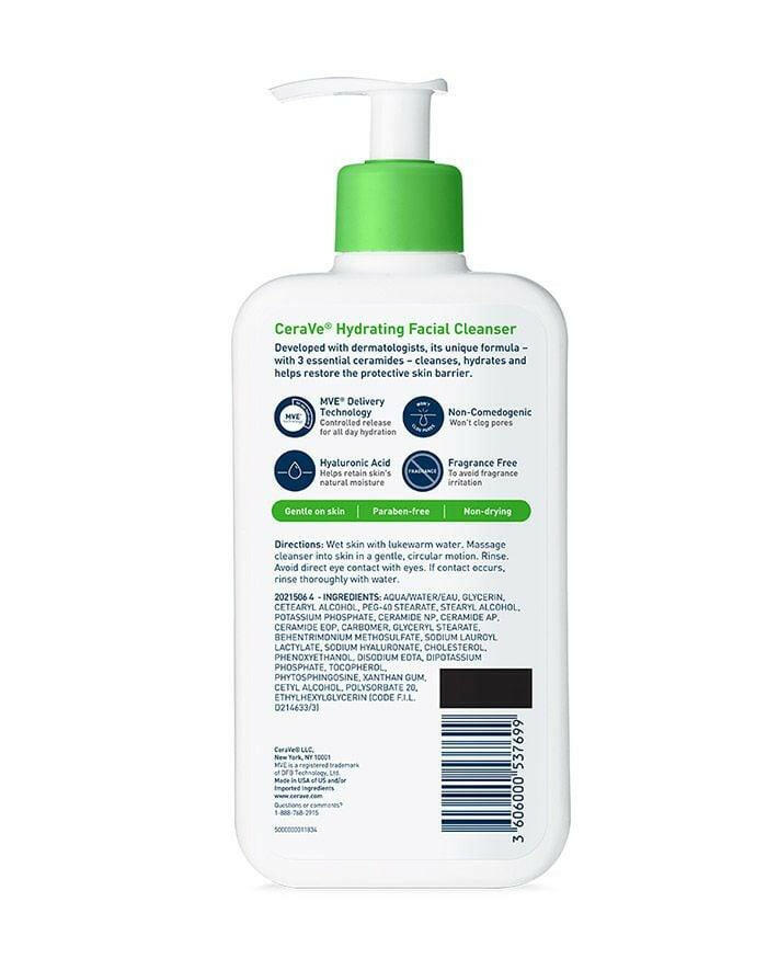 Hydrating Facial Cleanser by Cerave normal to dry skin 355ml - Khayest